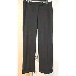 BEBE Women's sz 12 Black Wide Leg 32in Slacks Dress Pants Office Career Business